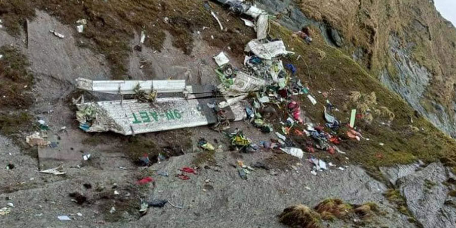 विमान दुर्घटना : १४ जनाको शव फेला, पहिचान हुन बाँकी