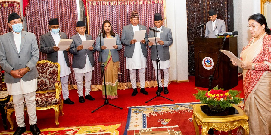 पाँच देशका राजदूतले लिए राष्ट्रपति समक्ष सपथ