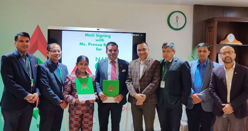 नौं वर्षीया प्रेन्सा रेग्मी बनिन् नविल जेन अल्फाको ब्राण्ड एम्बासेडर