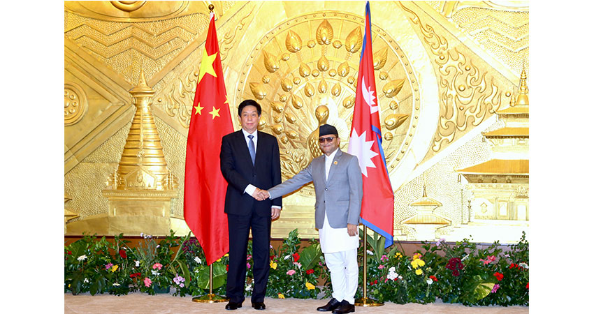 चिनियाँ नेता ली चान्शु र अध्यक्ष तिमिल्सिानाबीच भेटवार्ता