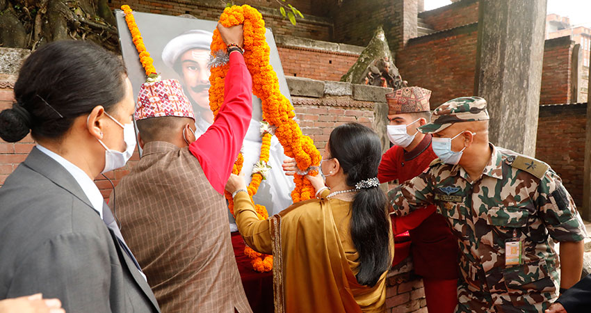 राष्ट्रपति भण्डारीद्वारा काजी तुलाराम पाँडेप्रति श्रद्धाञ्जलि