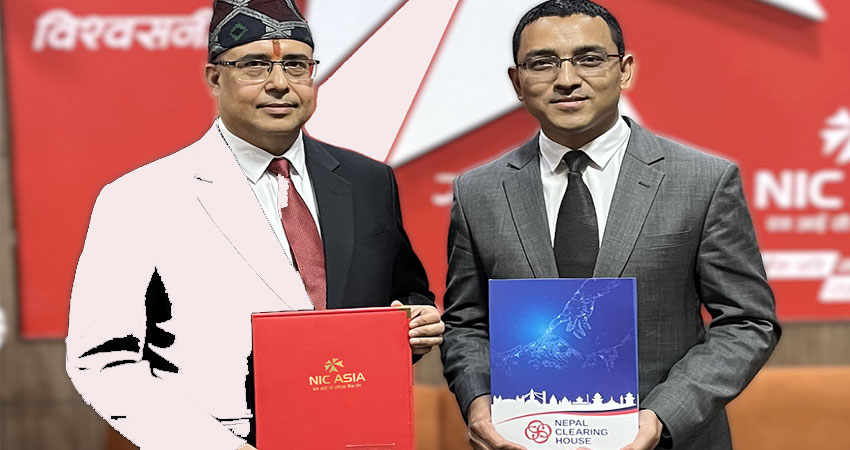 एनआईसी एशिया बैंक र नेपालपेबीच सेवा सम्बन्धी सम्झौता