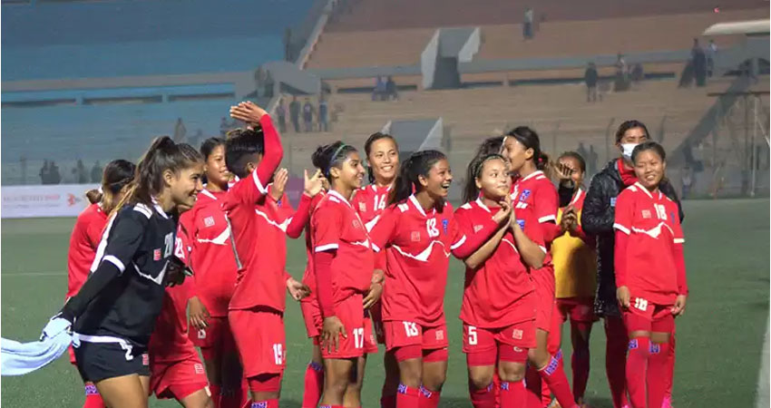 महिला साफ च्याम्पियनसीप फुटबलमा नेपालको लगातार दोस्रो जीत