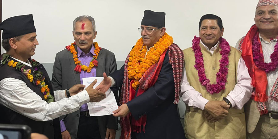 प्रचण्डद्धारा गोरखा २ मा उम्मेदवारी दर्ता