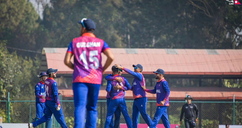 नेपाल र युएईको खेल आजका लागि स्थगित