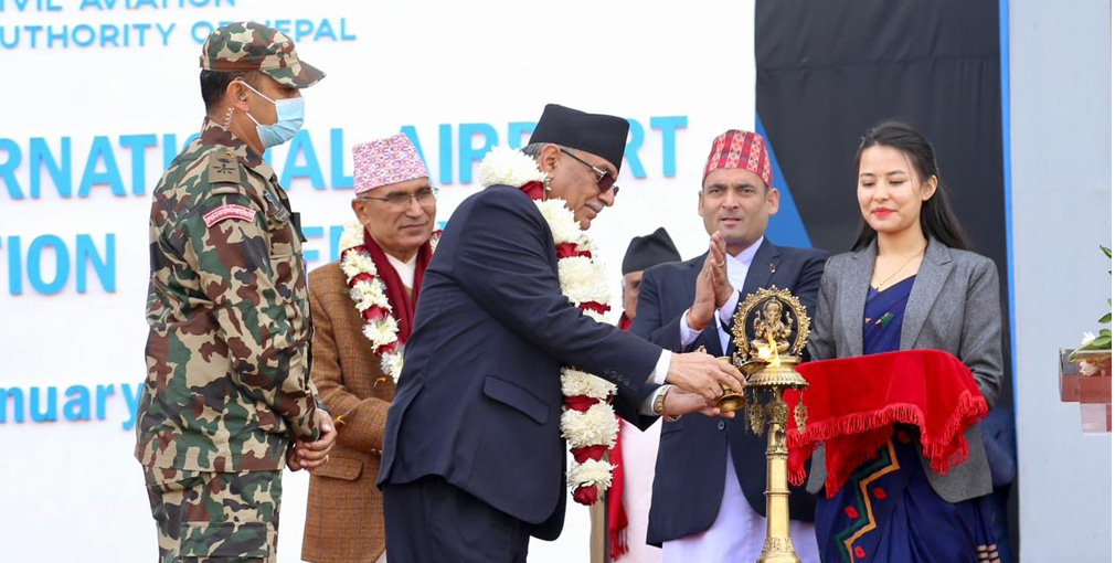 प्रधानमन्त्री प्रचण्डद्धारा पोखरा अन्तराष्ट्रिय विमानस्थलको उद्घाटन (तस्बिरसहित)
