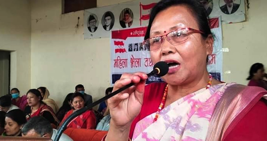 कांग्रेसले ईश्वरी न्यौपानेलाई सभामुखको उम्मेदवार बनाउने