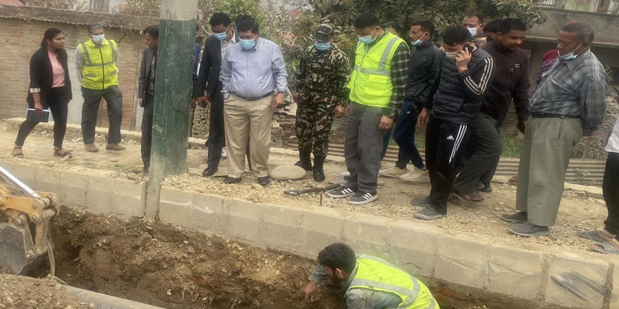 उपप्रधानमन्त्री श्रेष्ठद्वारा सडक अनुगमन तथा निर्देशन
