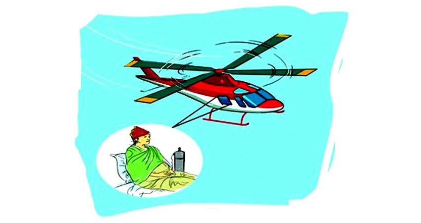 गर्भवतीको हेलिकप्टरमार्फत उद्धार