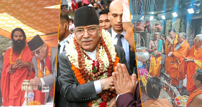 गेरुवस्त्र लगाउँदै प्रचण्ड किन धार्मिक अभियानमा छन् ?
