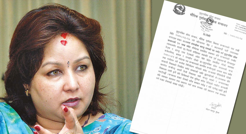 आरजु राणाको घर मर्मत गर्न प्रदेश सरकारको १० लाख !