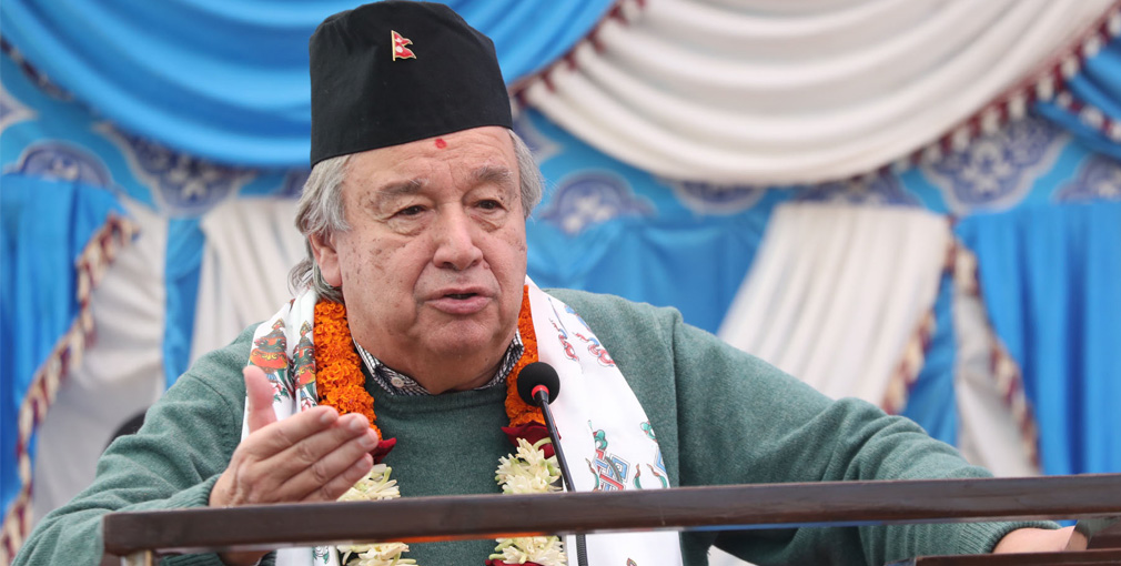 पोखरा पुगेका महासचिव गुटेरेस मङ्गलबार लुम्बिनी जादै