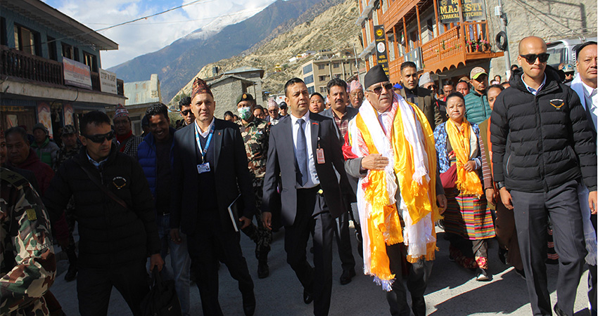जलवायु परिवर्तनबाट हुने क्षति न्यूनिकरण गरिदिन प्रधानमन्त्रीसँग मुस्ताङवासीको माग