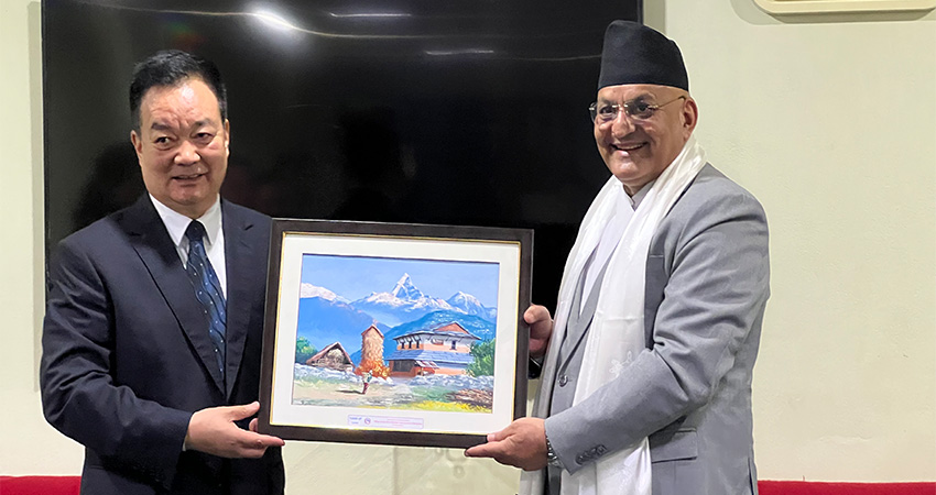 मुख्यमन्त्री र चिनियाँ कम्युनिष्ट पार्टी तिब्बत स्वशासित क्षेत्रका सचिव वाङबीच भेट