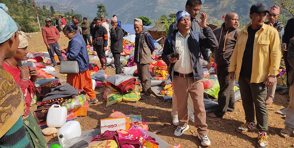 स्थानीय तहद्वारा जाजरकोट भूकम्पपीडितलाई राहत