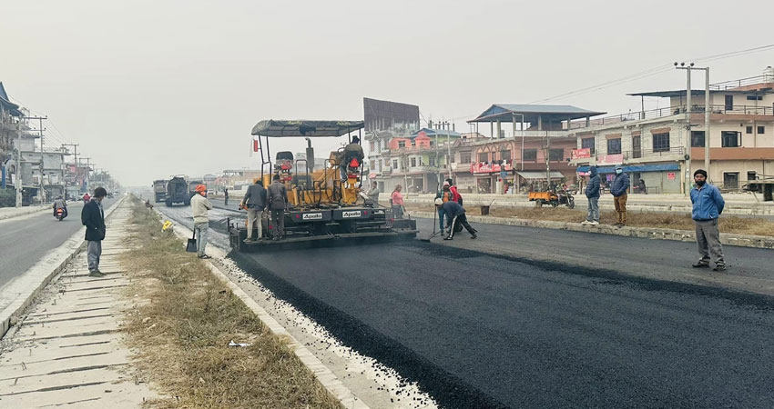 धानखोला-लमही सडकखण्ड स्तरोन्नति थालियो