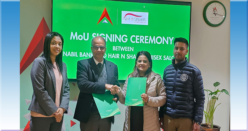 नबिल बैंकका ग्राहकले हेयर एण्ड शान्ति सलुनमा छुट पाउने