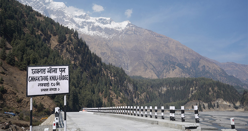 वेनी-जोमसोम-कोरला सडकअन्तर्गत मुस्ताङमा ५ वटा पुल निर्माण