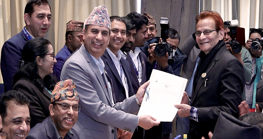 राष्ट्रियसभा अध्यक्षका उम्मेदवार युवराज शर्माको प्रस्ताव प्रस्तुत