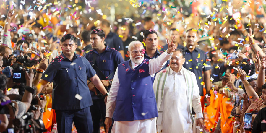 भारतमा तेस्रो पटक प्रधानमन्त्री बने नरेन्द्र मोदी