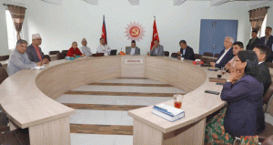 च्यासलमा सुरु भयाे एमालेको सचिवालय बैठक