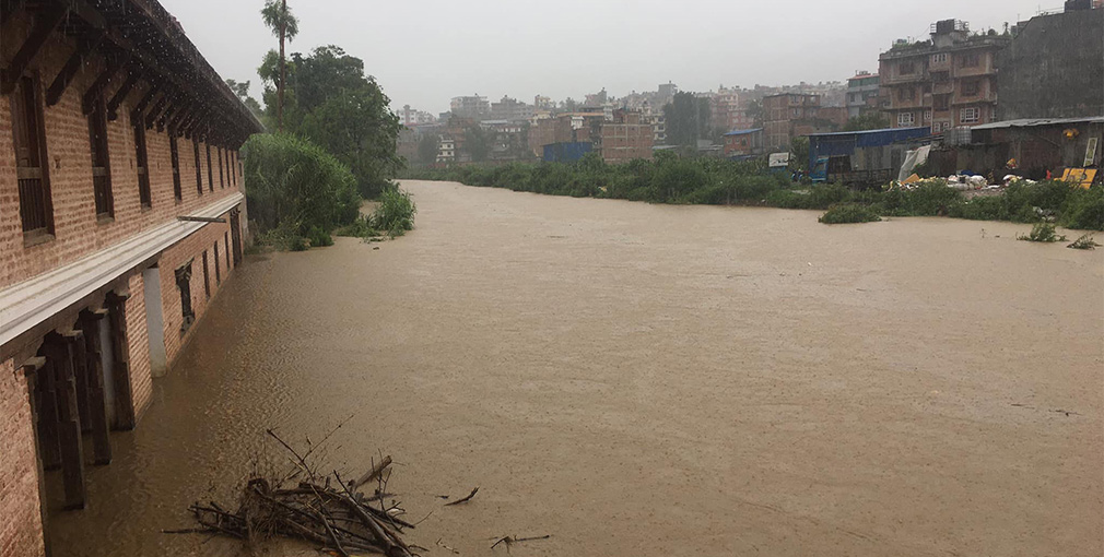 हनुमन्तेको बाढीले भक्तपुरमा डुबान, उच्च सतर्कता अपनाउन आग्रह
