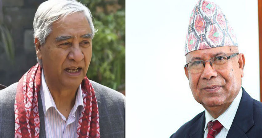 सरकारमा सामेल हुन माधव नेपाललाई सभापति देउवाको प्रस्ताव