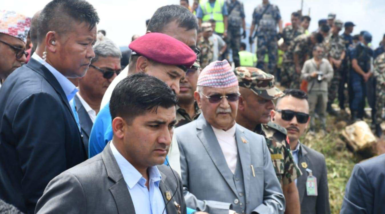 प्रधानमन्त्री ओलीद्वारा विमान दुर्घटनाप्रति दुःख व्यक्त