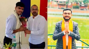 भारत भ्रमणबाट फर्किएका नवीनले राप्रपाका नेता वैकुण्ठ बजगाईँलाई भेट्ने
