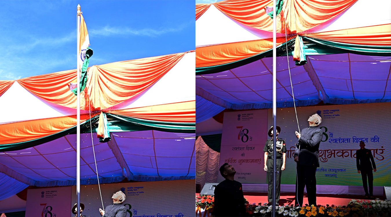 भारतीय दूतावासमा मनाइयो स्वतन्त्रता दिवस