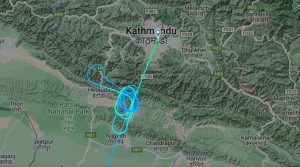 एक दर्जन फन्का मारेको थाई एयर एसिया काठमाडौँ अवतरण