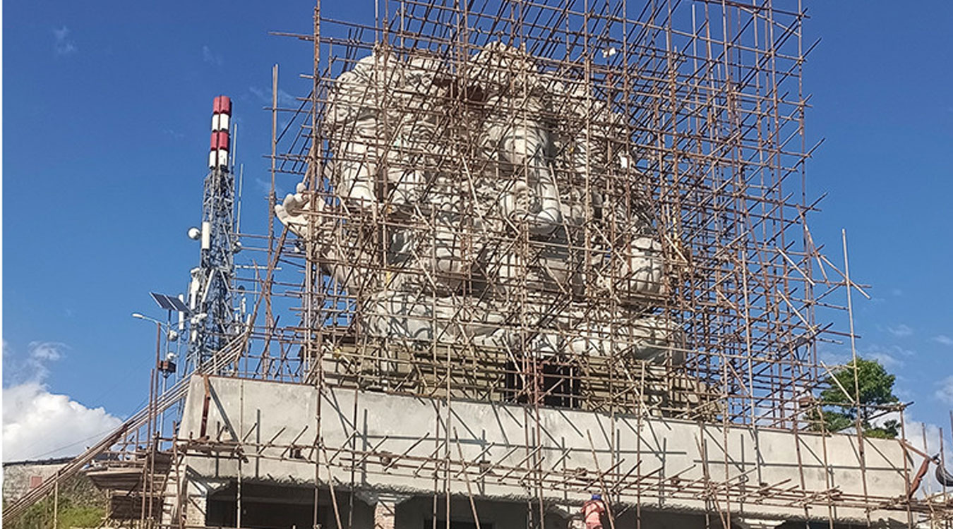 धार्मिक पर्यटकको नयाँ गन्तव्य सराङकोटको पञ्चमुखी गणेश मूर्ति