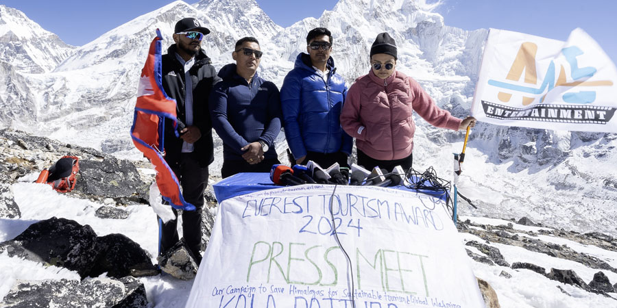 काला पत्थरमा पत्रकार सम्मेलन
