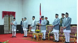 राष्ट्रपतिद्वारा प्रधानन्यायाधीश राउतलाई शपथ