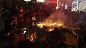 पशुपति क्षेत्रमा महादीप दान गर्नेको घुइँचो