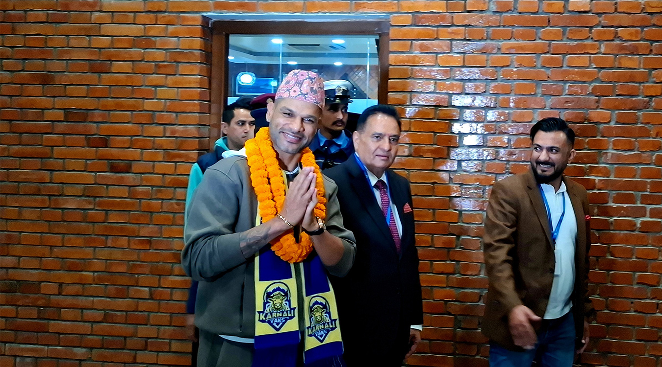 एनपिएल खेल्न भारतीय क्रिकेटर शिखर धवन नेपालमा