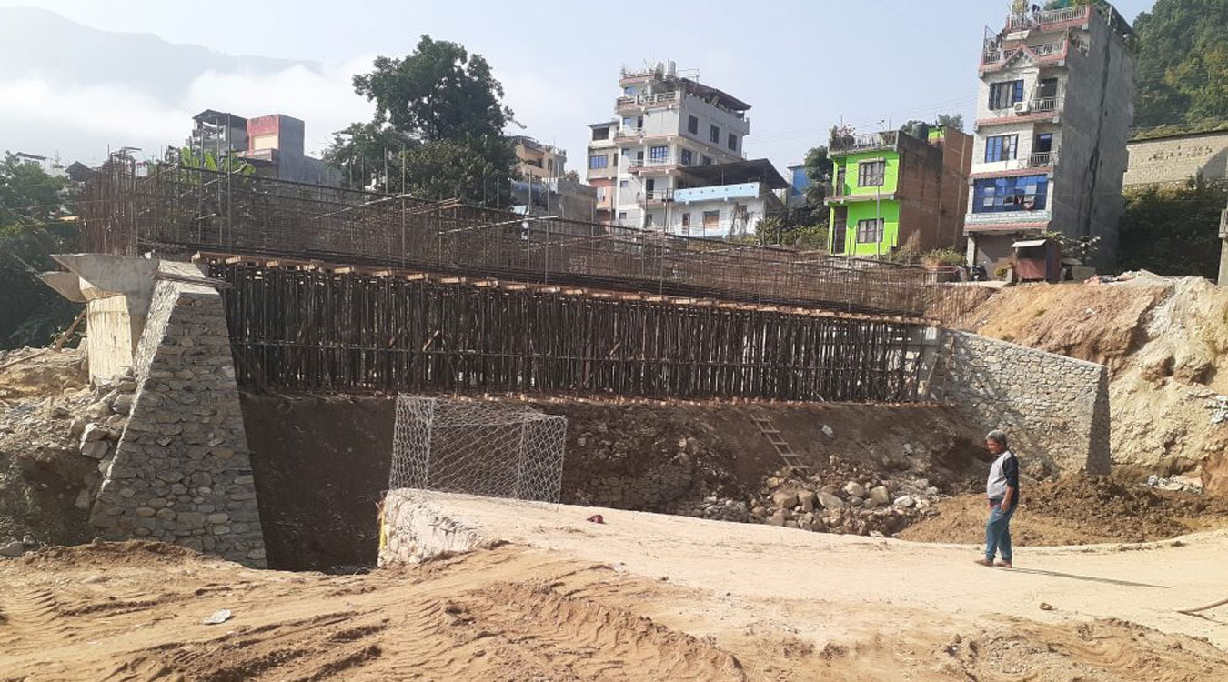 मराङखोलामा पक्कीपुल निर्माण सुरु