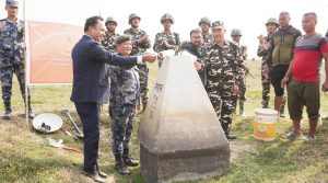 झापामा सीमास्तम्भ मर्मत कार्य सुरु