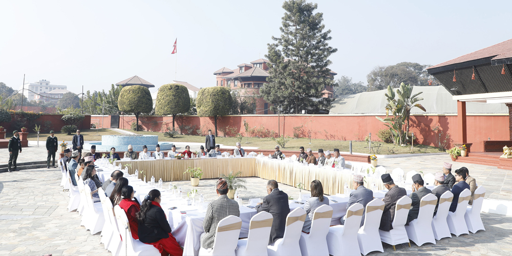 राष्ट्रपतिको चियापानमा माघीका परिकार