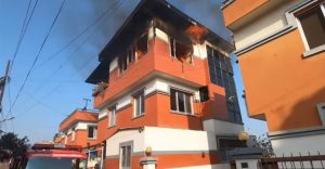 ललितपुरको सिभिल होम्समा आगलागी