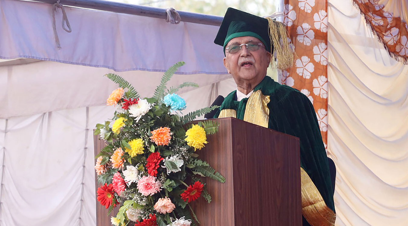 प्राप्त ज्ञानलाई इमानदार भएर देश हितमा उपयोग गर्न विद्यार्थीसँग प्रधानमन्त्रीको आग्रह