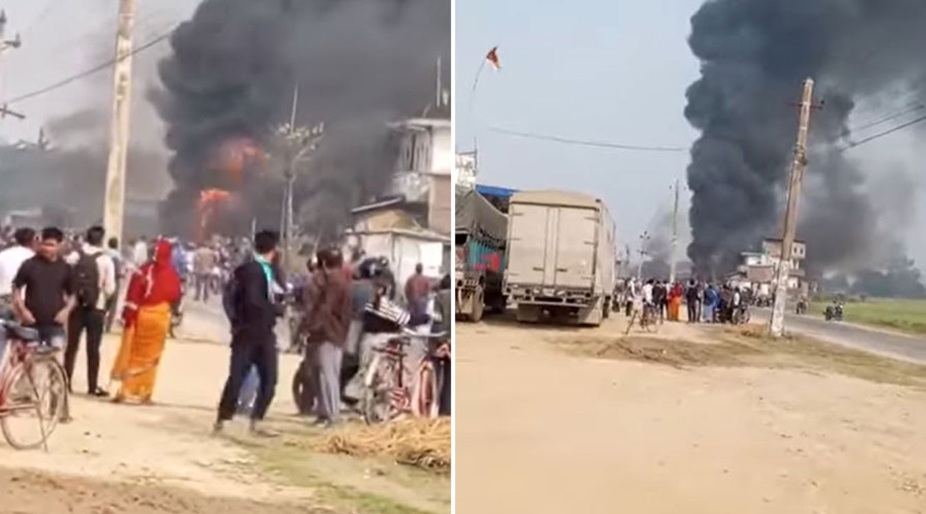 नवलपरासीमा युवाहरुबिच झडप, प्रहरीको गाडी जलाइयो