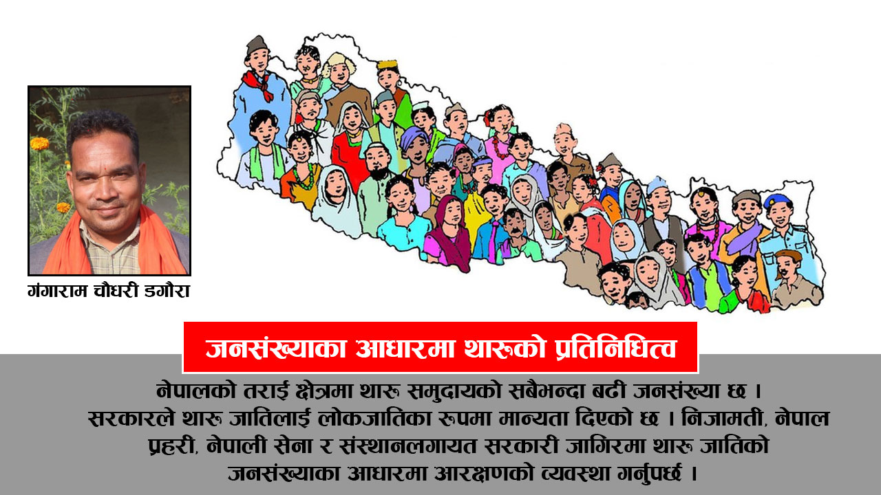 जनसङ्ख्याका आधारमा थारूको प्रतिनिधित्व हुनुपर्छः गङ्गाराम चौधरी डगौरा