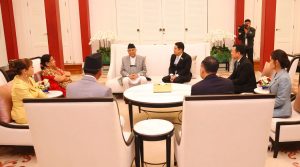 प्रधानमन्त्री ओली र थाइल्याण्डका प्रधानमन्त्री सिनावातबीच भेटवार्ता हुँदै