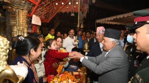 राष्ट्रपति पौडेलद्वारा सेतो मच्छेन्द्रनाथको दर्शन