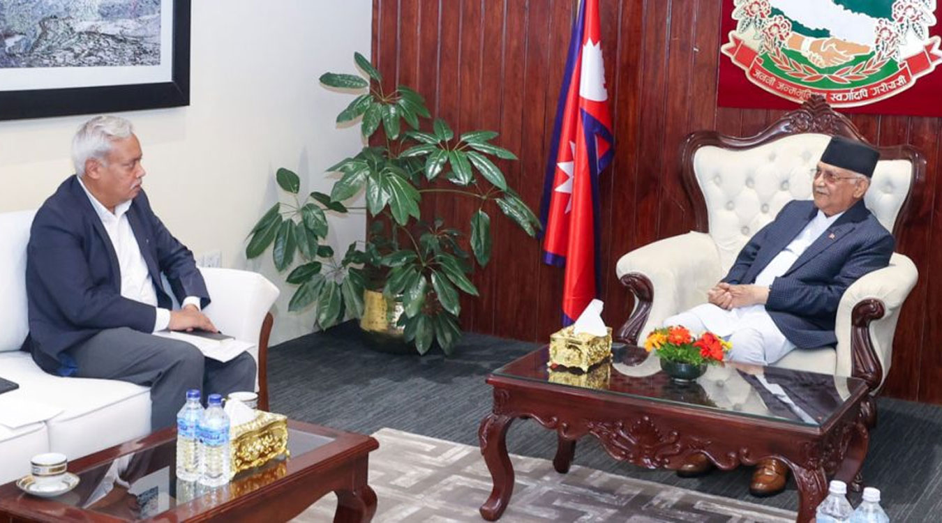 प्रधानमन्त्री ओली र भारतीय राजदूतबीच भेटवार्ता