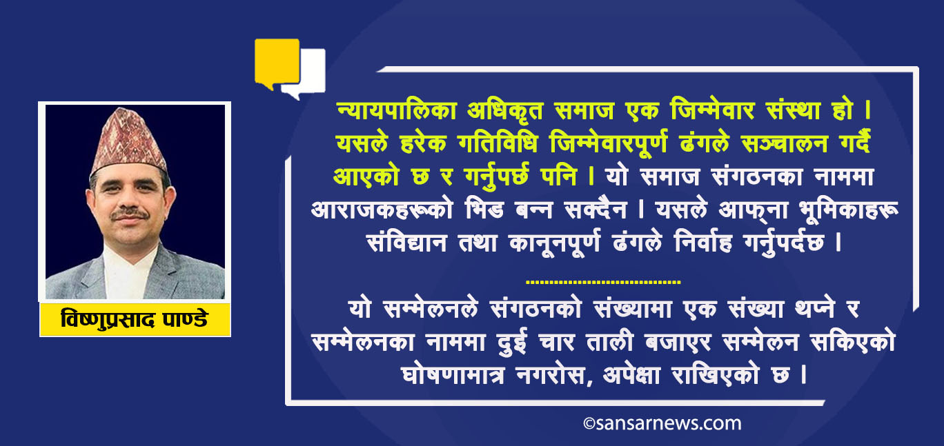 न्यायपालिका अधिकृत समाजका कार्यभार