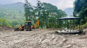 कोप्रे झरनामा पर्यटकहरूको सुविधाका लागि ‘पार्क’को निर्माण कार्य सुरु