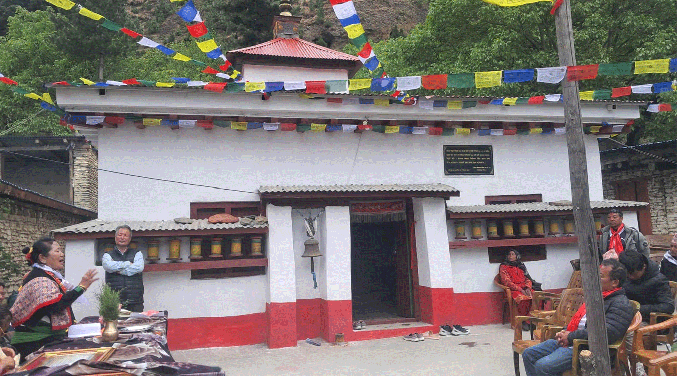 पाँच शताब्दी पुरानो गुम्बाको जीर्णोद्धार