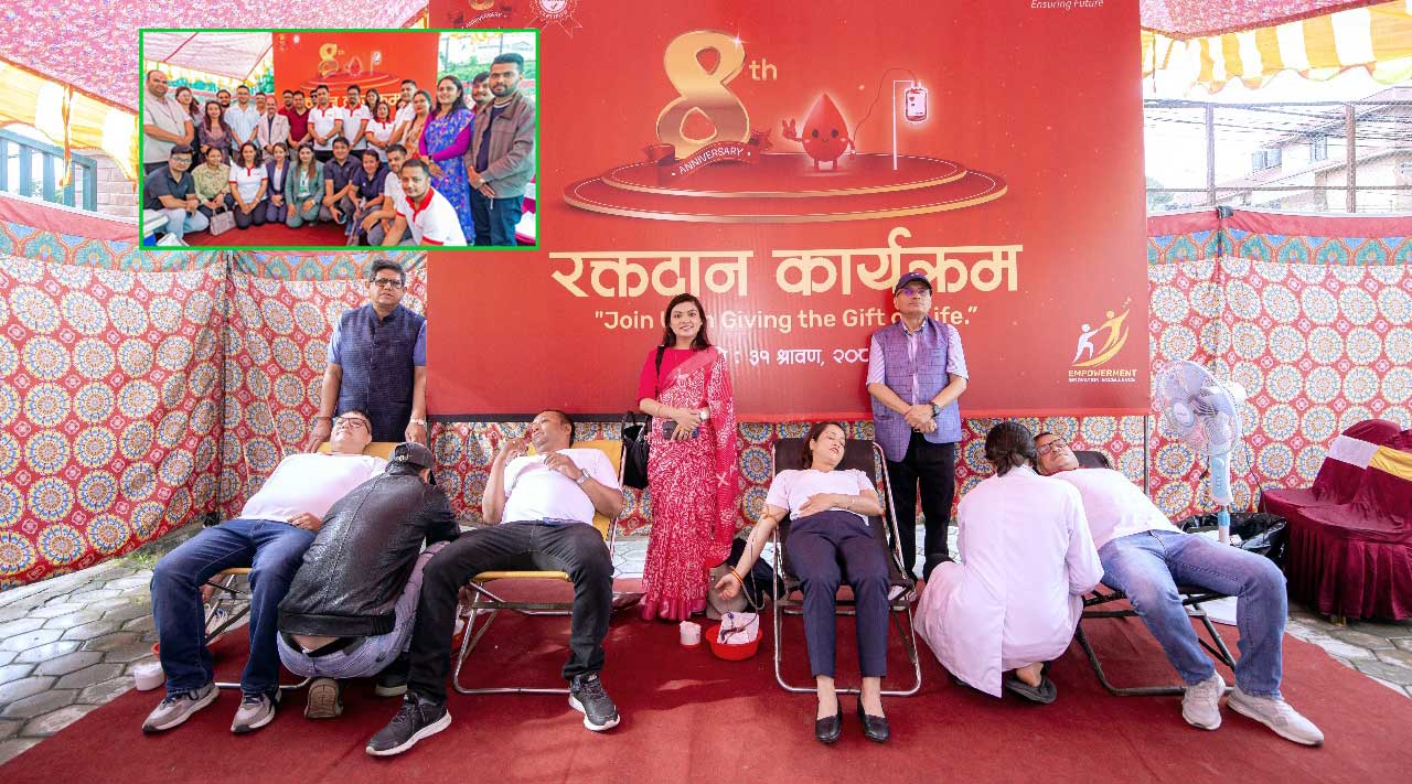 आई.एम.ई. लाइफ इन्स्योरेन्सले गर्यो वृहत रक्तदान